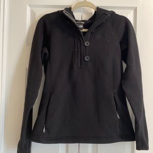 The North Face Fleece Crescent Sunshine Hoodie Womens Pullover Black Size Medium